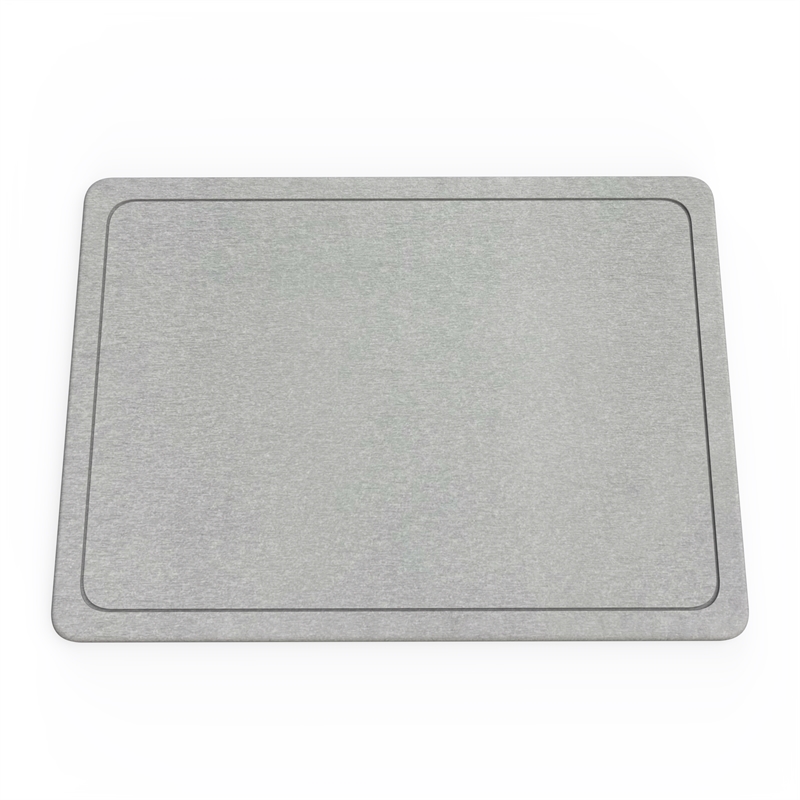 LuxeStone Water-Absorbing Dish Drying Gray Mat for Kitchen