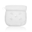 Quick-Dry Neck Shoulder & Back Support Bath White Pillow - Bathtub Spa Cushion