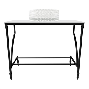 Luminous Stainless Steel Metal Vanity Set-Clear Glass Sink and Black Stand Base