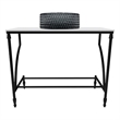 Luminous Stainless Steel Metal Vanity Set-Light Black Glass Sink and Black Stand