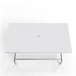 Luminous Stainless Steel Metal Vanity Set-Light Black Glass Sink &Brushed Stand