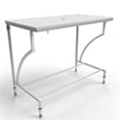 Luminous Stainless Steel Metal Vanity Set-Light Black Glass Sink &Brushed Stand