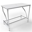 Luminous Stainless Steel Metal Vanity Set-Light Black Glass Sink &Brushed Stand