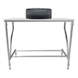 Luminous Stainless Steel Metal Vanity Set-Light Black Glass Sink &Brushed Stand
