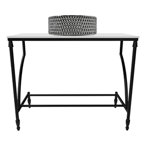 Luminous Stainless Steel Metal Vanity Set - Silver Glass Sink & Black Stand Base