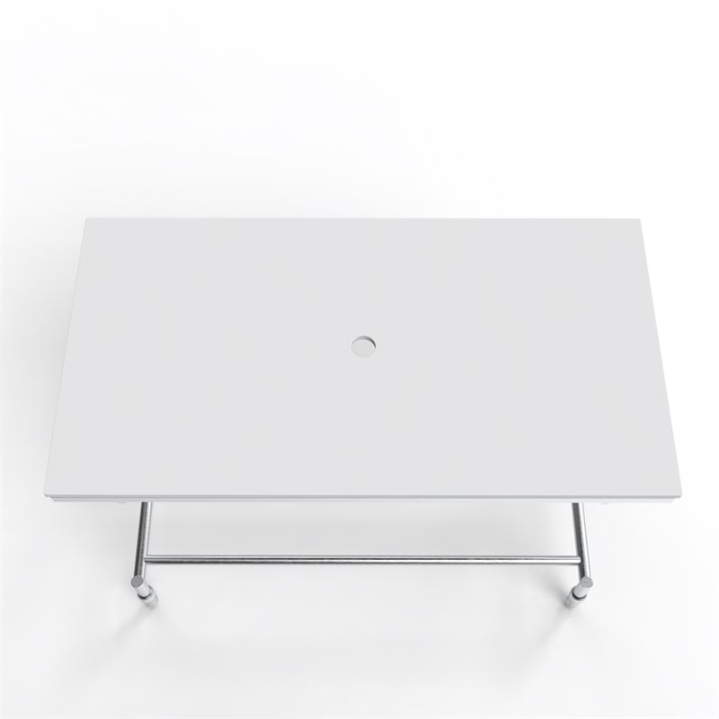 Luminous Brushed  Stainless Steel Metal Vanity Set with Silver Glass Sink