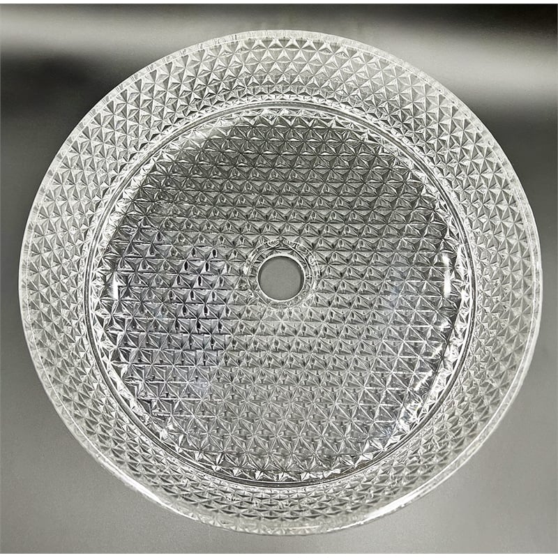Luminous Brushed Stainless Steel Metal Vanity Set with Clear Glass White Sink