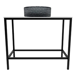 Luminous Black Stainless Steel Metal Vanity Set with Light Black Glass  Sink