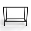 Luminous Black Stainless Steel Metal Vanity Set with Light Black Glass  Sink