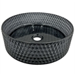 Luminous Brushed Stainless Steel Metal Vanity Set with Light Black Glass  Sink