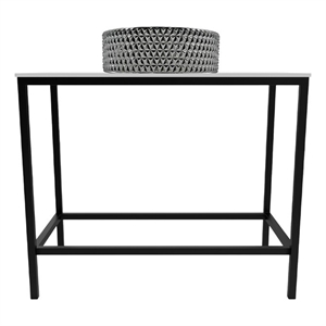 Morden Luminous Black Stainless Steel Metal Vanity Set with Silver Glass Sink