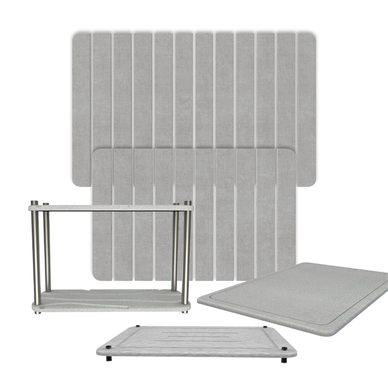 5-Piece LuxeStone Diatomite Kitchen Set -  L + Medium Mats with Accessories