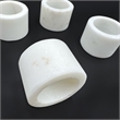 Morden White Real Marble Napkin Rings For Kitchen/Wedding - 48 Pieces