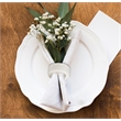Morden White Real Marble Napkin Rings For Kitchen/Wedding - 48 Pieces
