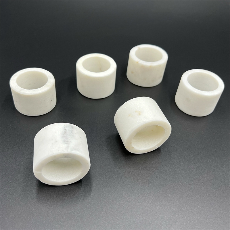 Morden White Real Marble Napkin Rings For Kitchen/Wedding - 96 Pieces
