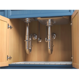 Diatomite Stone Water Absorbing White Under Sink Mat - Protection for Cabinets