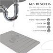 Diatomite stone Water Absorbing NaturalWhite Under Sink Mat-Protect your Cabinet