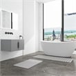 Diatomite Quick-Dry Water Absorbing Bath Mat Sets - X-Large + Large Gray Mats