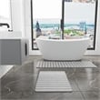 Diatomite Quick-Dry Water Absorbing Bath Mat Sets - X-Large + Large Gray Mats