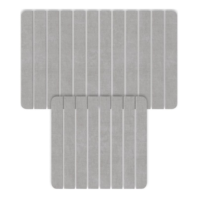Diatomite Stone Quick-Dry Water Absorbing Bath Mat Sets - Large+Small Gray Mats