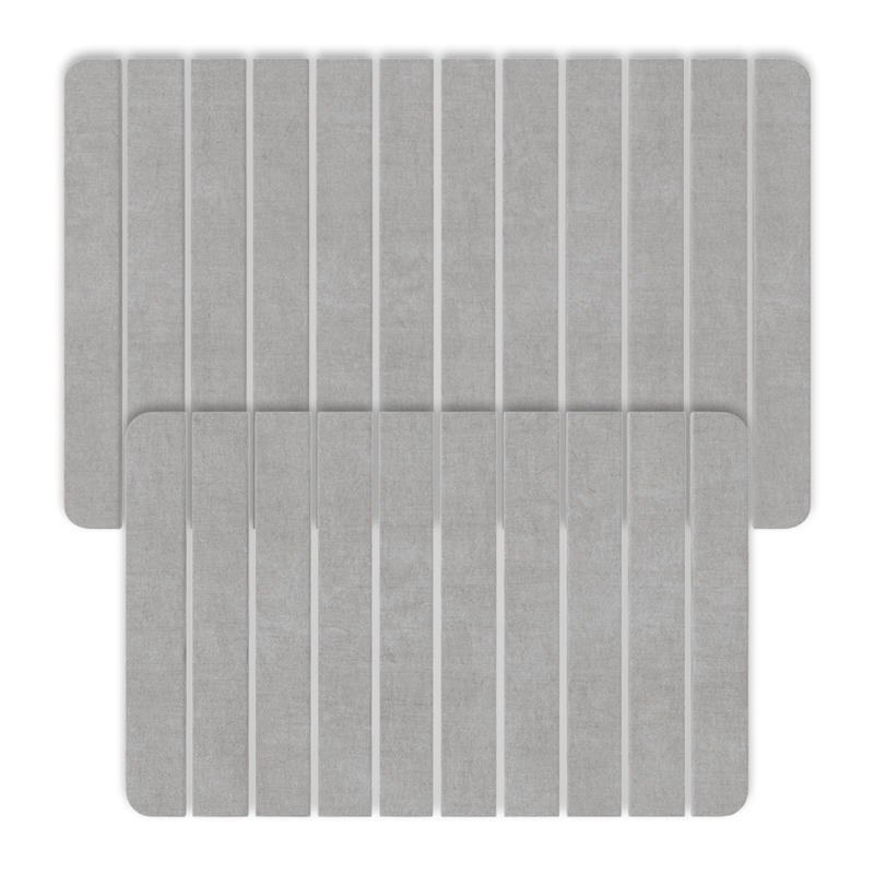 Diatomite Stone Quick-Dry Water Absorbing Bath Mat Sets-Large + Medium Gray Mats