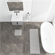 Diatomite Stone Quick-Dry Water Absorbing Bath Mat Sets-X-Large+Small Gray Mats