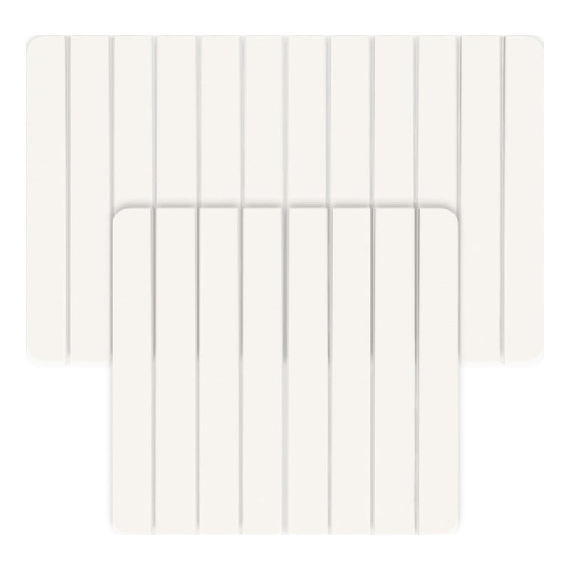 Diatomite Quick-Dry Water Absorbing Bath Mat Sets-Large+Small Natural White Mats
