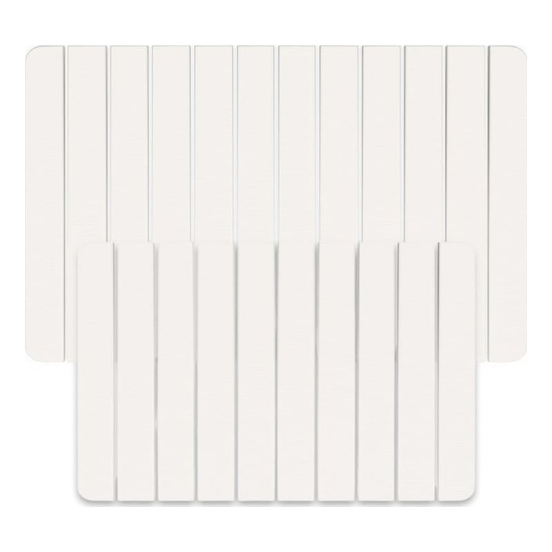 Diatomite Quick-Dry Water Absorbing Bath Mat Sets-Large+Medium Natural White Mat