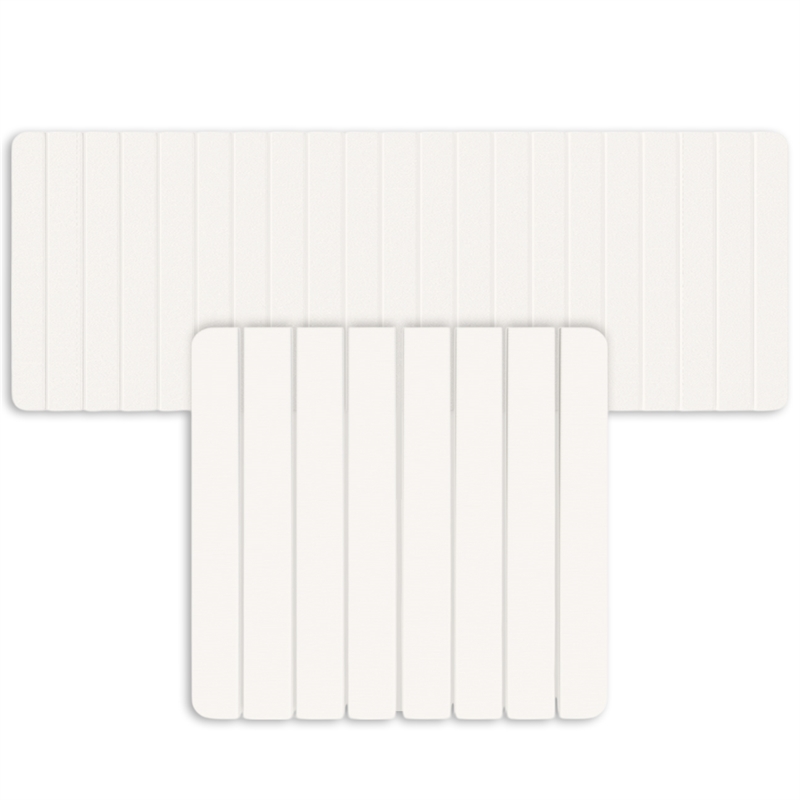 Diatomite Quick-Dry Water Absorbing Bath Mat Sets-XLarge+Small Natural White Mat