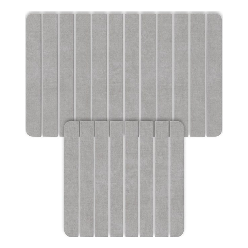 Diatomite Quick-Dry Water-Absorbing Kitchen Mat Sets - Large + Small Gray Mats