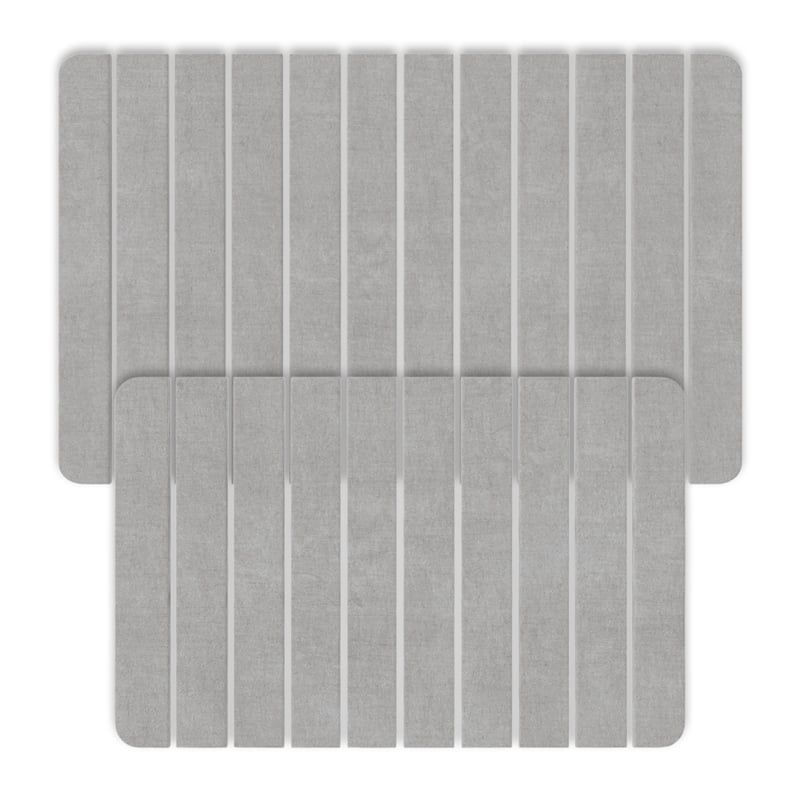 Diatomite Quick-Dry Water-Absorbing Kitchen Mat Sets - Large + Medium Gray Mats