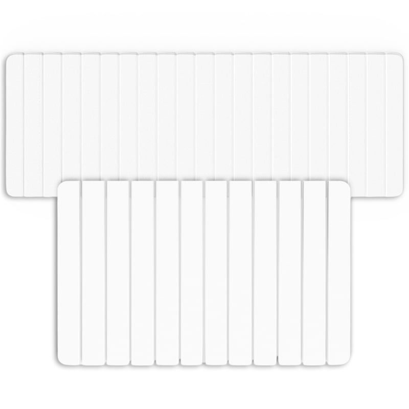 Diatomite Quick-Dry Water-Absorbing Kitchen Mat Sets -X-Large + Large White Mats