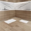 Diatomite Quick-Dry Water-Absorbing Kitchen Mat Sets - Large + Medium White Mats
