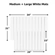 Diatomite Quick-Dry Water-Absorbing Kitchen Mat Sets - Large + Medium White Mats