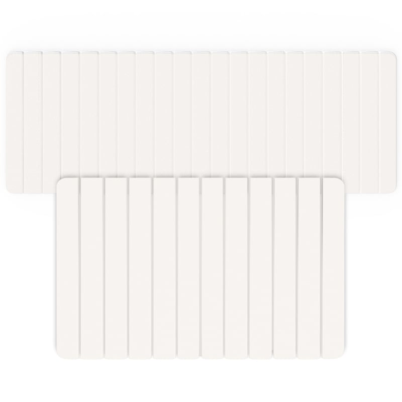 Diatomite QuickDry Water-Absorbing Kitchen Mat Set - XLarge+Large Natural White