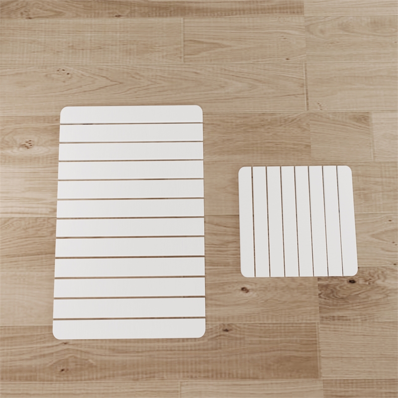 Diatomite Quick-Dry Water-Absorbing Kitchen Mat Sets - Large+Small Natural White