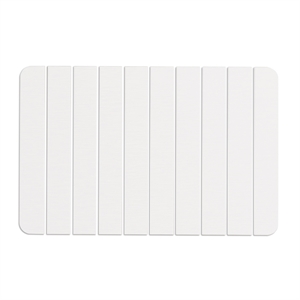 24x15&quot Modern Diatomite Stone Medium Kitchen Mat in Natural White