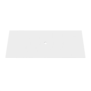 48&quot Modern Solid Surface Minimalist Thin Vanity Countertop - White