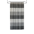 Morden Gray Stripe Printed Pieced Polyester Fabric Shower Curtain - 72