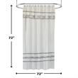 Urben White Soft Fabric Shower Curtain Pieced Unique pattern - 70