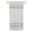 Urben White Soft Fabric Shower Curtain Pieced Unique pattern - 70