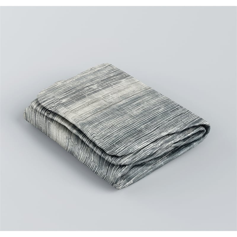 Morden Nomad Blue Faux Marble Polyester Gradient Shower Curtain - 72
