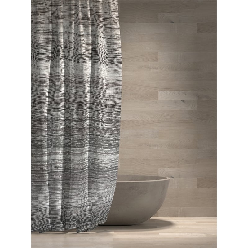 Morden Nomad Brown Faux Marble Polyester Gradient Shower Curtain - 72