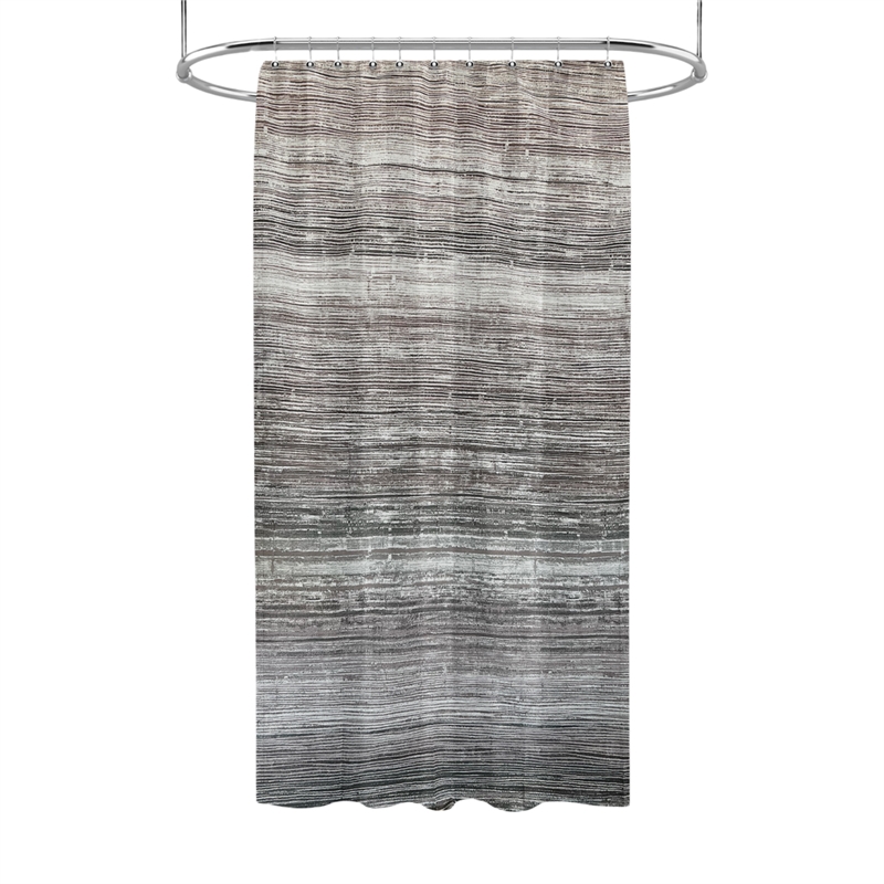 Morden Nomad Brown Faux Marble Polyester Gradient Shower Curtain - 54