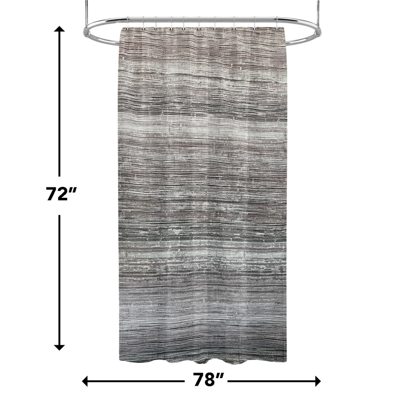Morden Nomad Brown Faux Marble Polyester Gradient Shower Curtain - 54