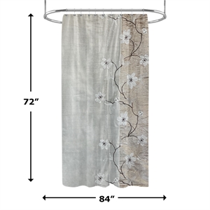 Morden&Cassic Combine Magnolia Vine Printed Fabric Shower Curtain - 72&quotX 84&quot