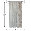 Morden&Cassic Combine Magnolia Vine Printed Fabric Shower Curtain - 72