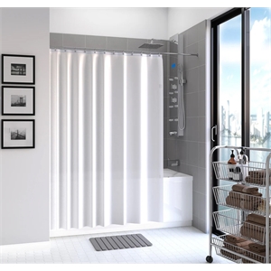Commercial Grade Protected PEVA Frosty White Shower Curtain Liner - 70&quot x 71&quot