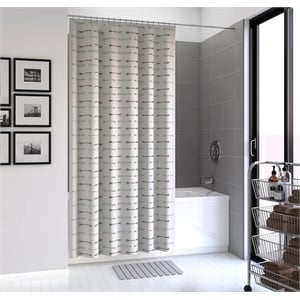 Morden Colorful Dash Cotton Fabric Shower Curtain - 70&quot X 72&quot