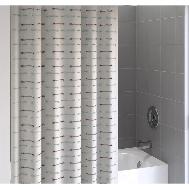 Morden Colorful Dash Cotton Fabric Shower Curtain - 70